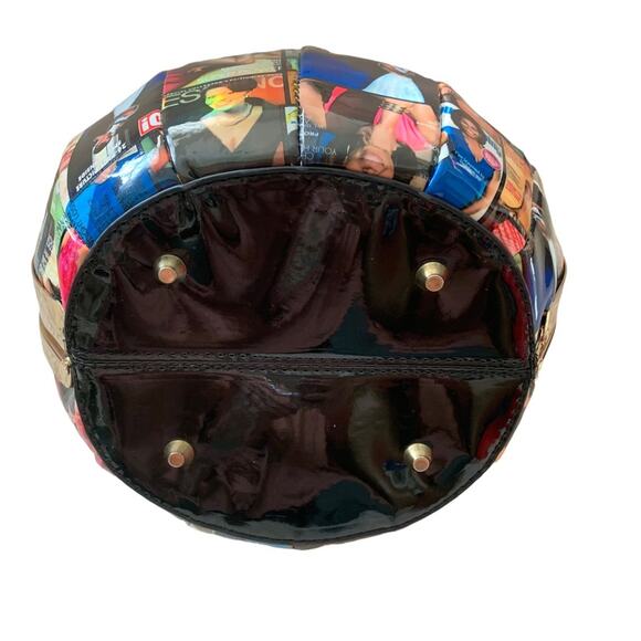 Michelle Obama Patchwork Magazine Cover Collage Patent Handbag - Picture 4 of 8